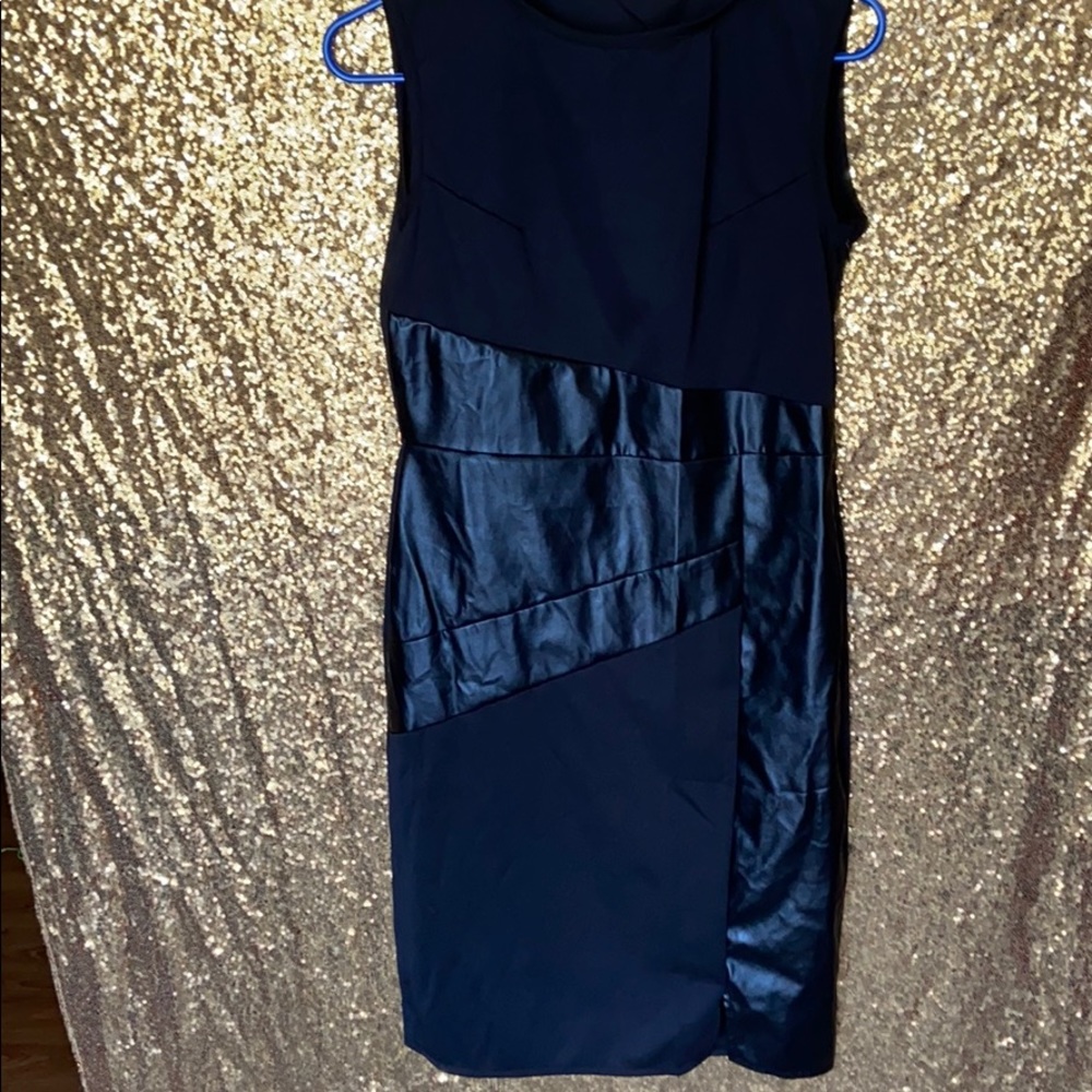 Faux leather dress